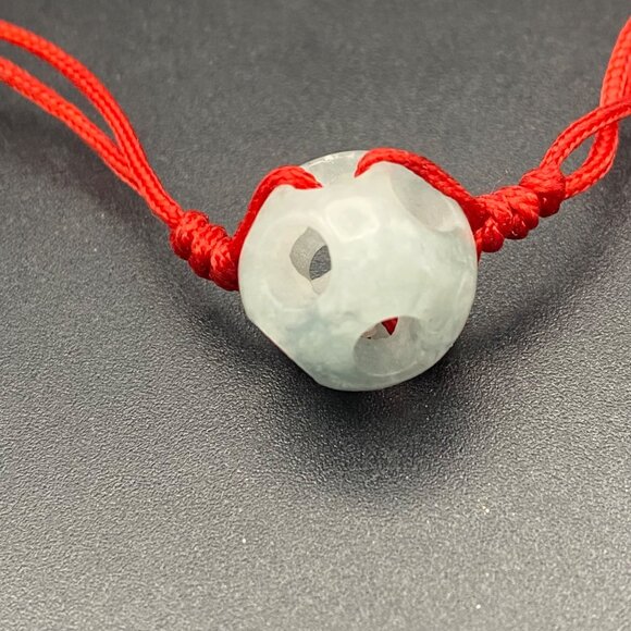 Lot of 3 Spiritual Beaded Bracelets Blue Jadeite Cats Eye Glass Wood Hamsa - Picture 5 of 8